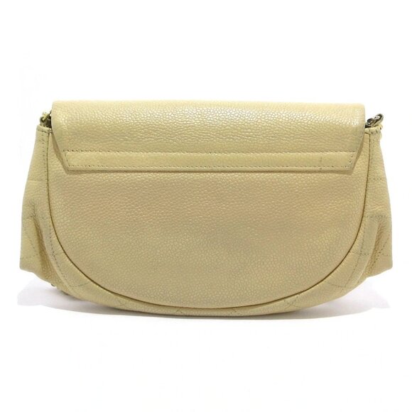 Auth CHANEL Half Moon Beige Calfskin Other Style Wallet Gold hardware - Picture 2 of 12